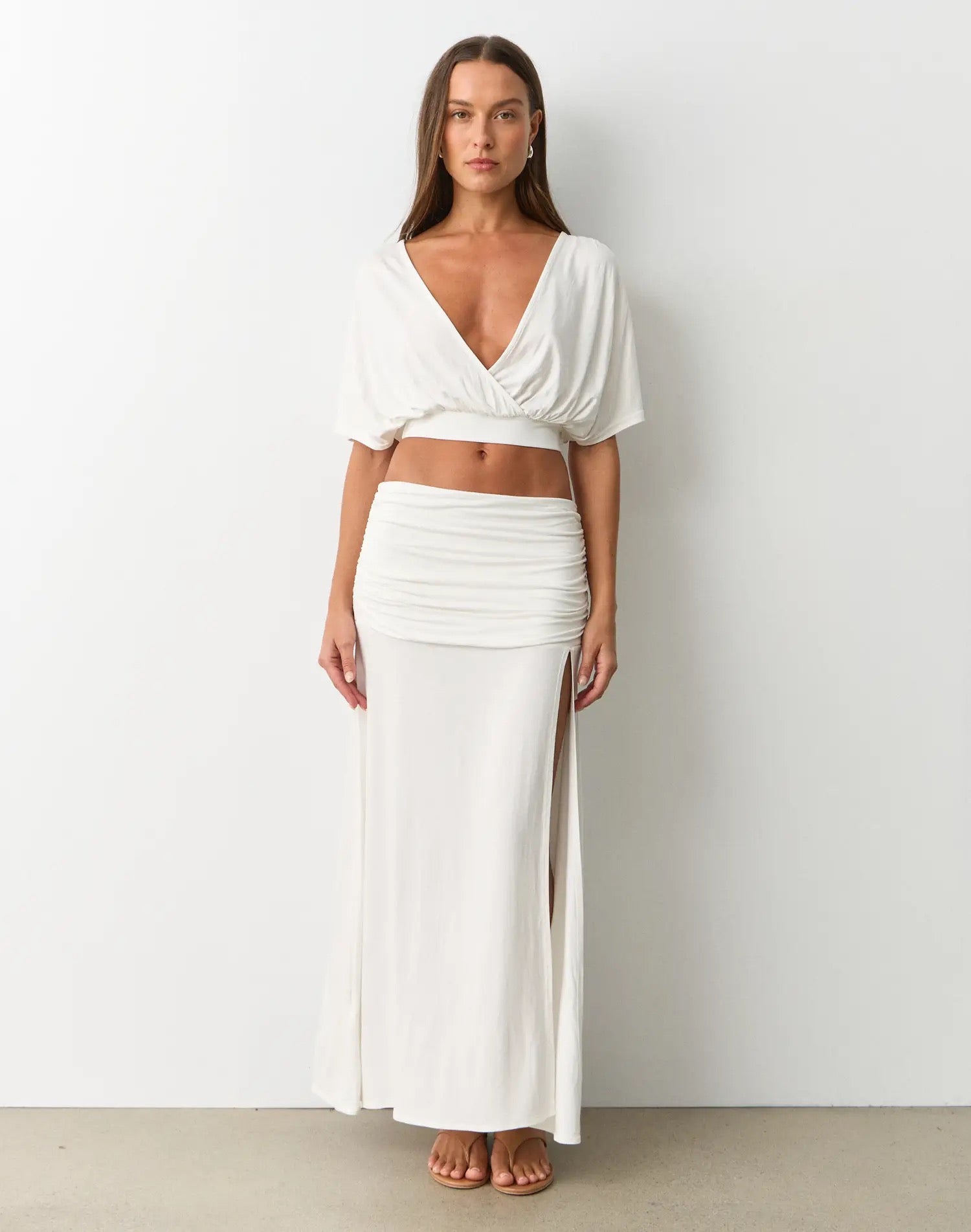 V Neck Cross Front Top