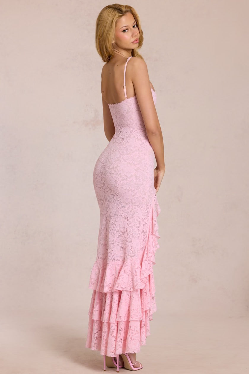 Lace Ruffle Maxi Dress