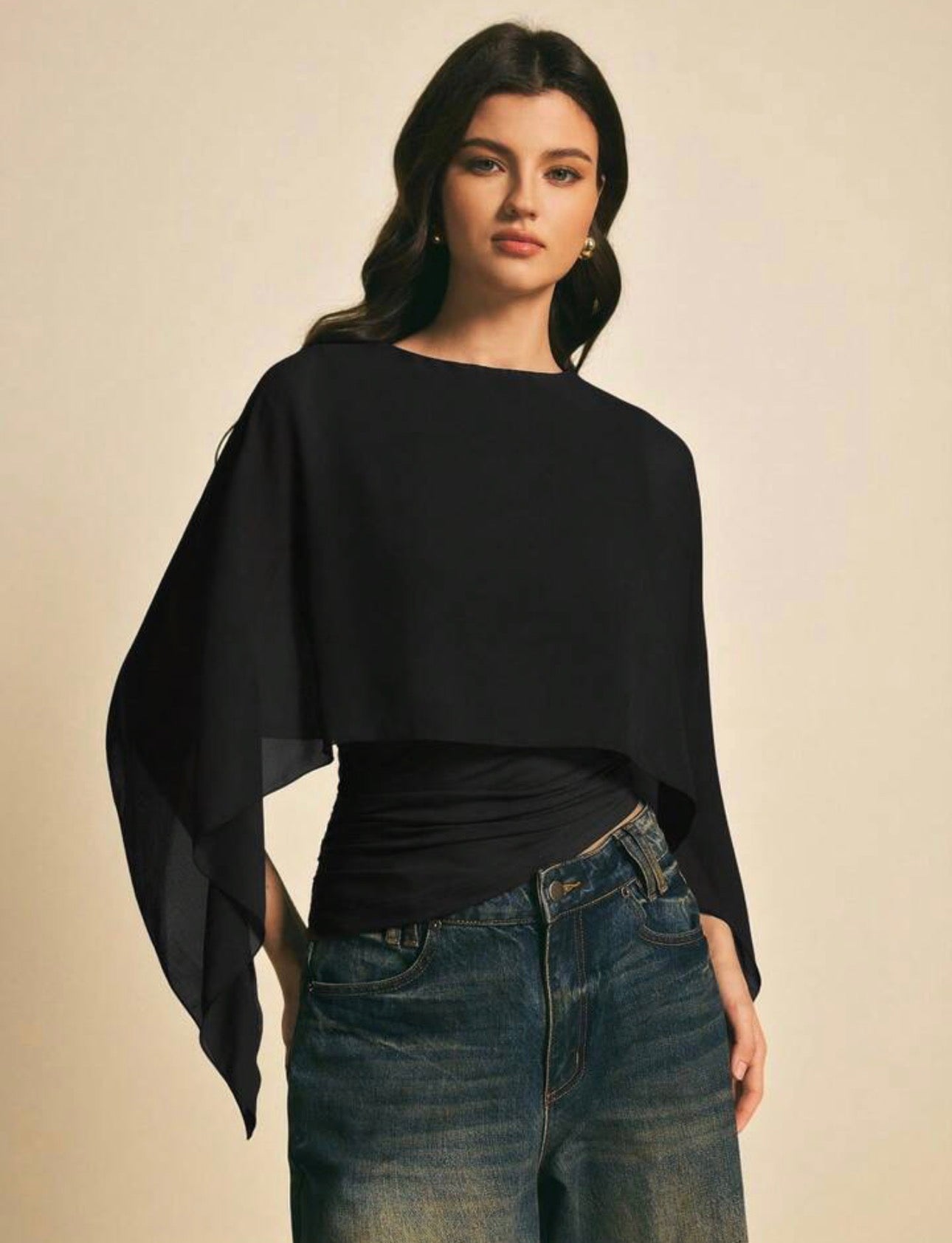 Poéselle Scarf Collar Blouse