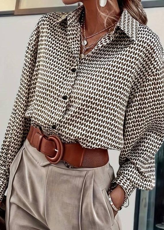 Vintage Printed Button-Up Shirt