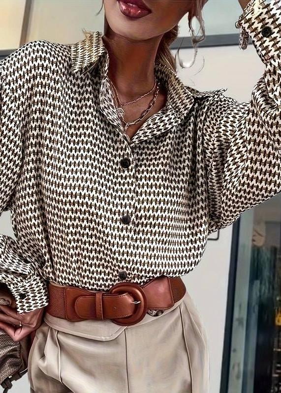 Vintage Printed Button-Up Shirt