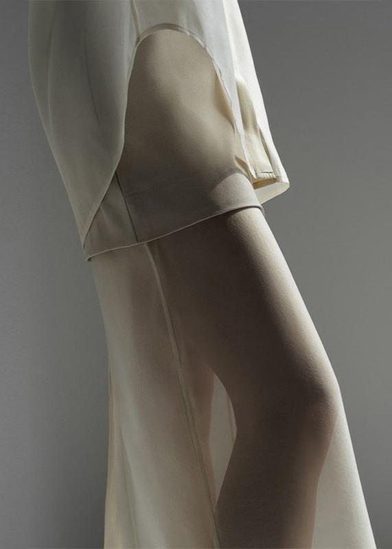 Mesh Shirt and High-Waist Skirt Set