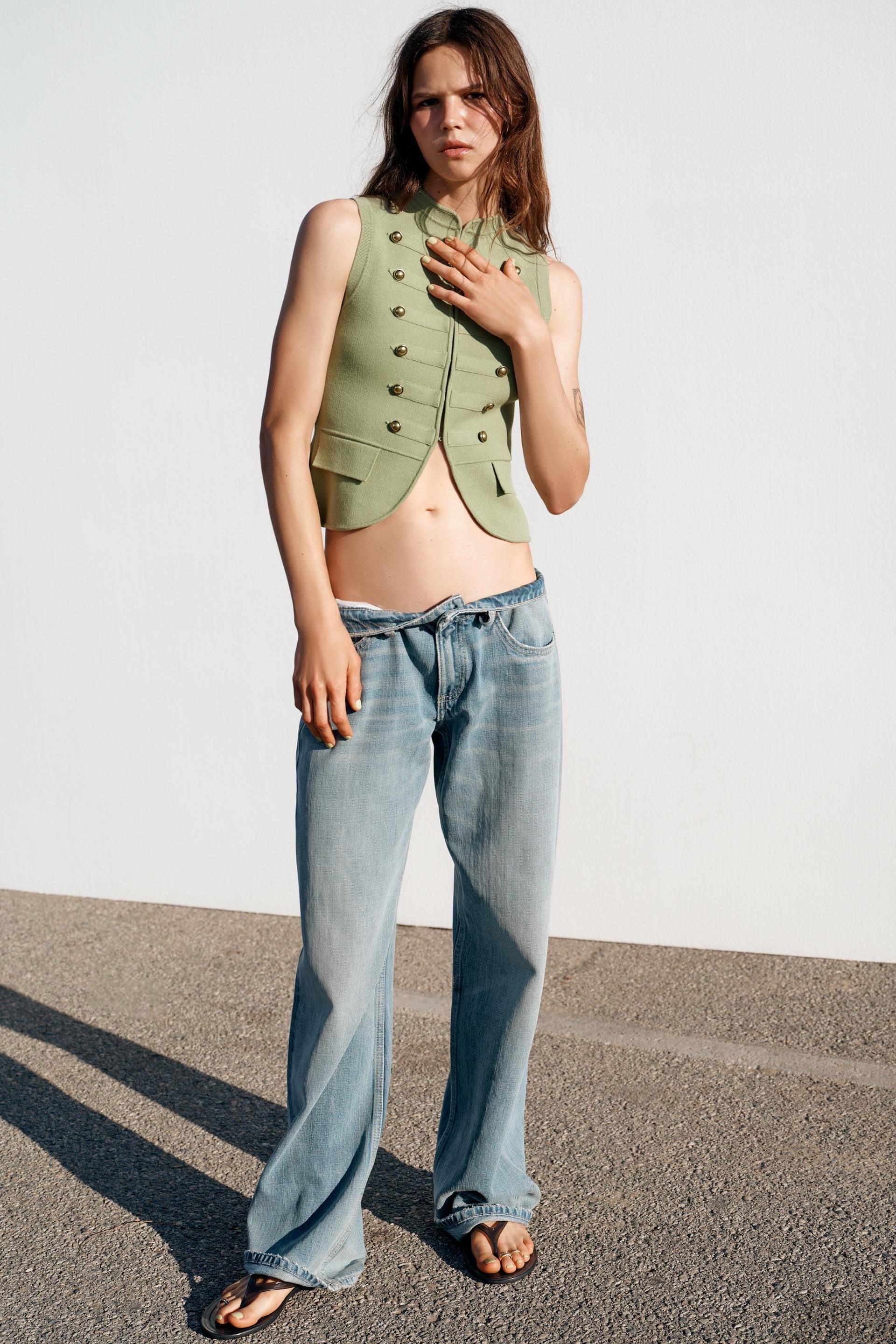 Knit Button Gilet