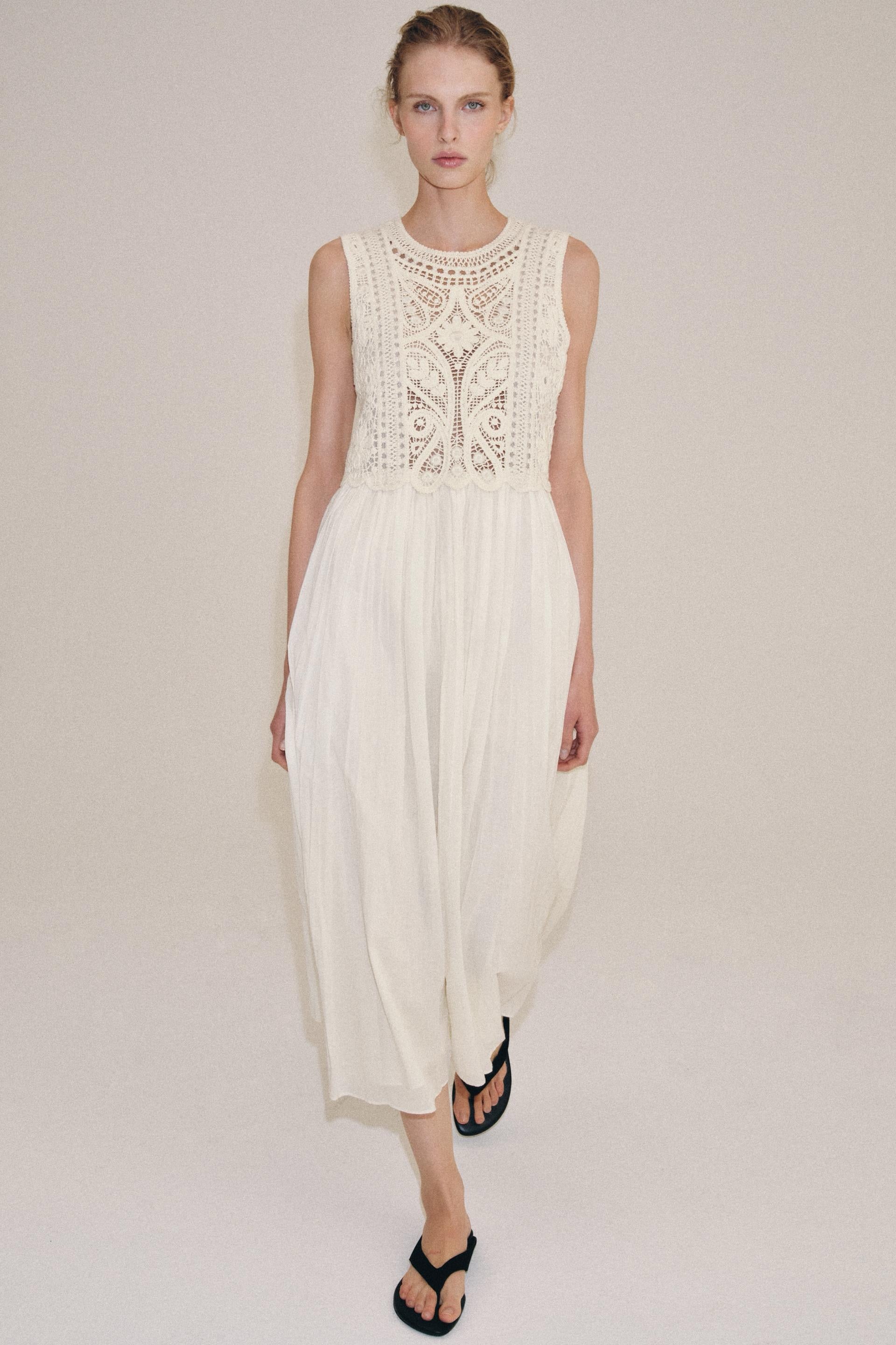 Embroidered Midi Dress