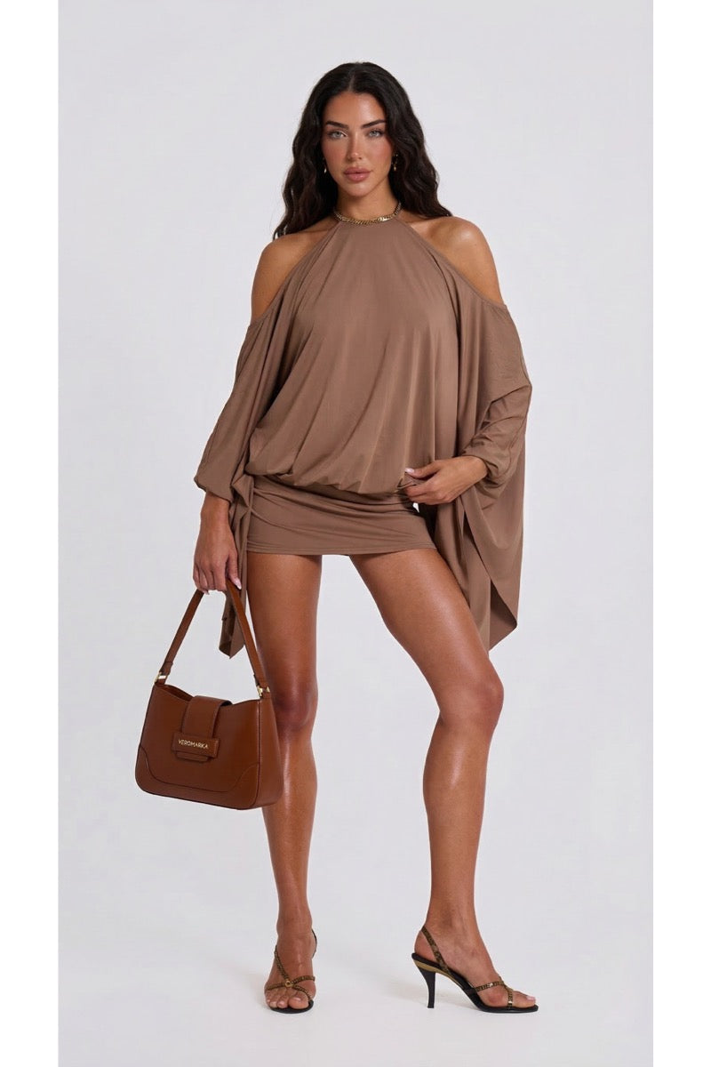 Butterfly Open-Back Mini Dress