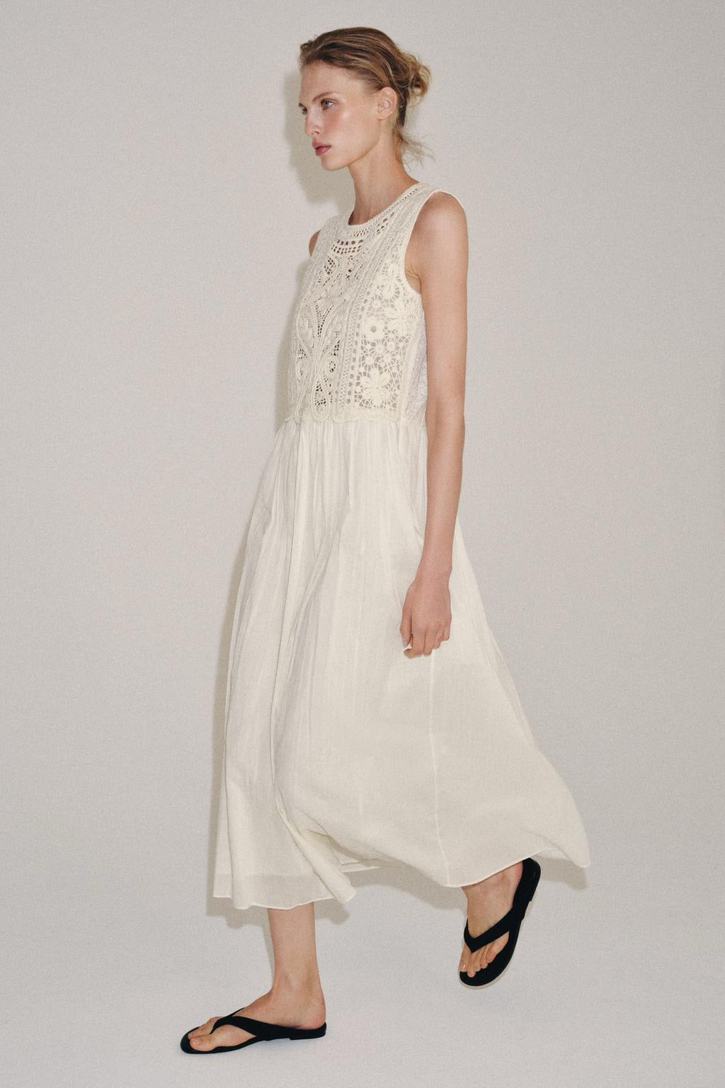 Embroidered Midi Dress
