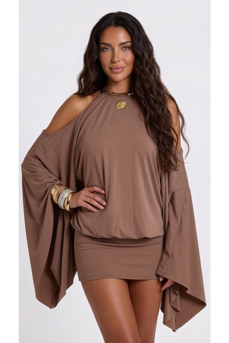 Butterfly Open-Back Mini Dress