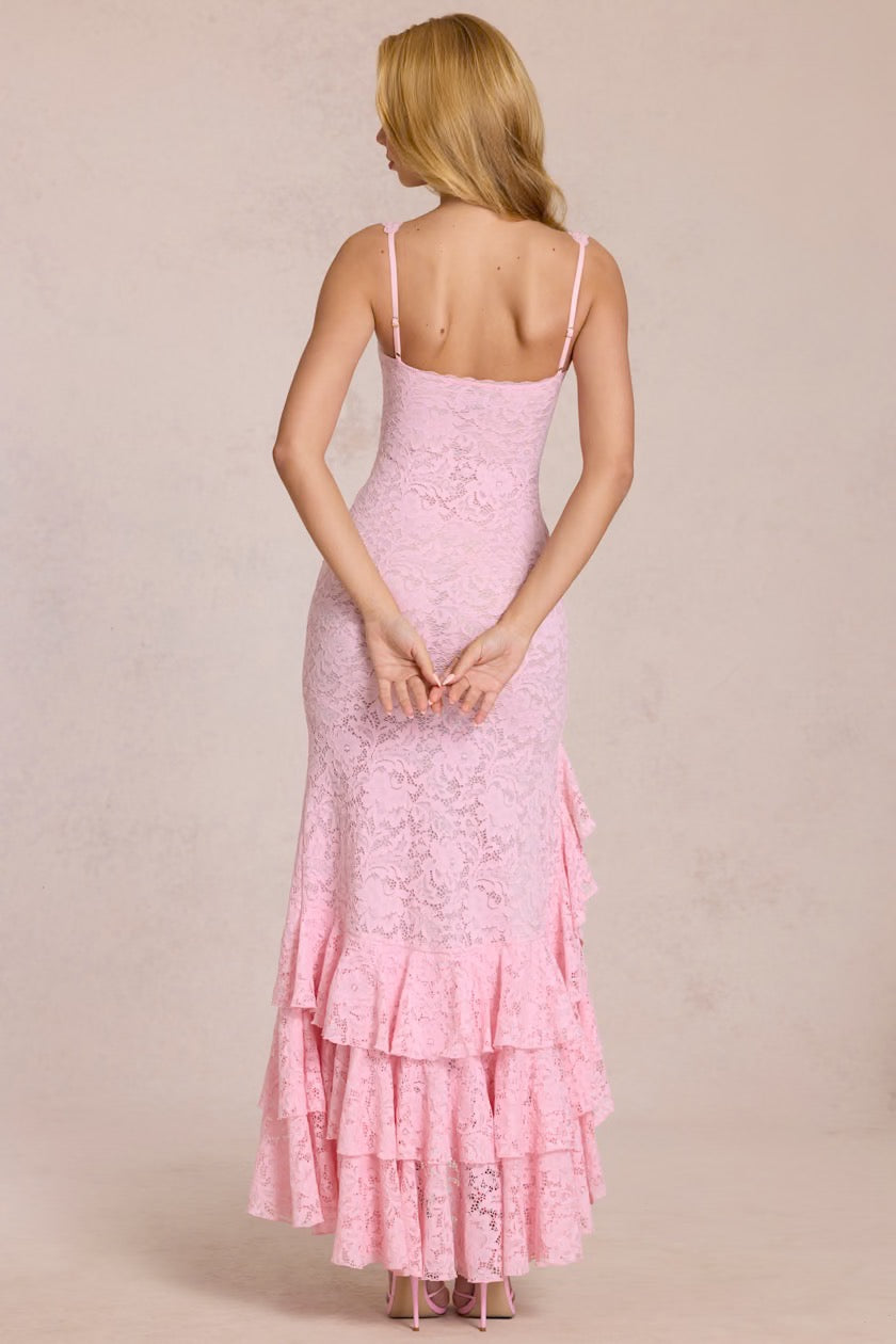Lace Ruffle Maxi Dress
