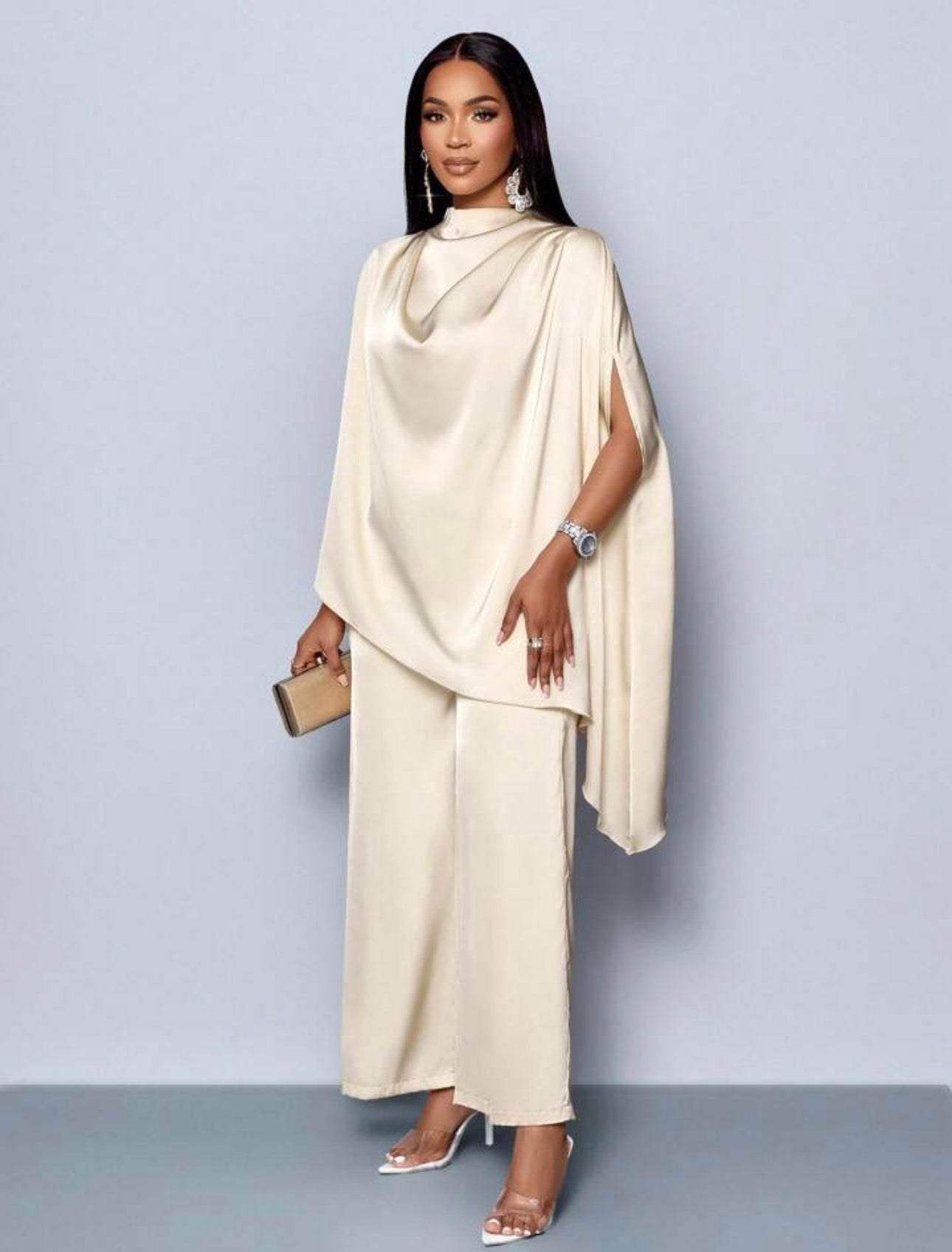 Satin Batwing Set