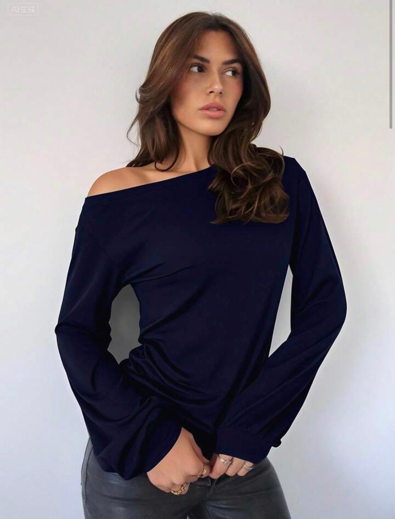 Asymmetric Long Sleeve T-Shirt