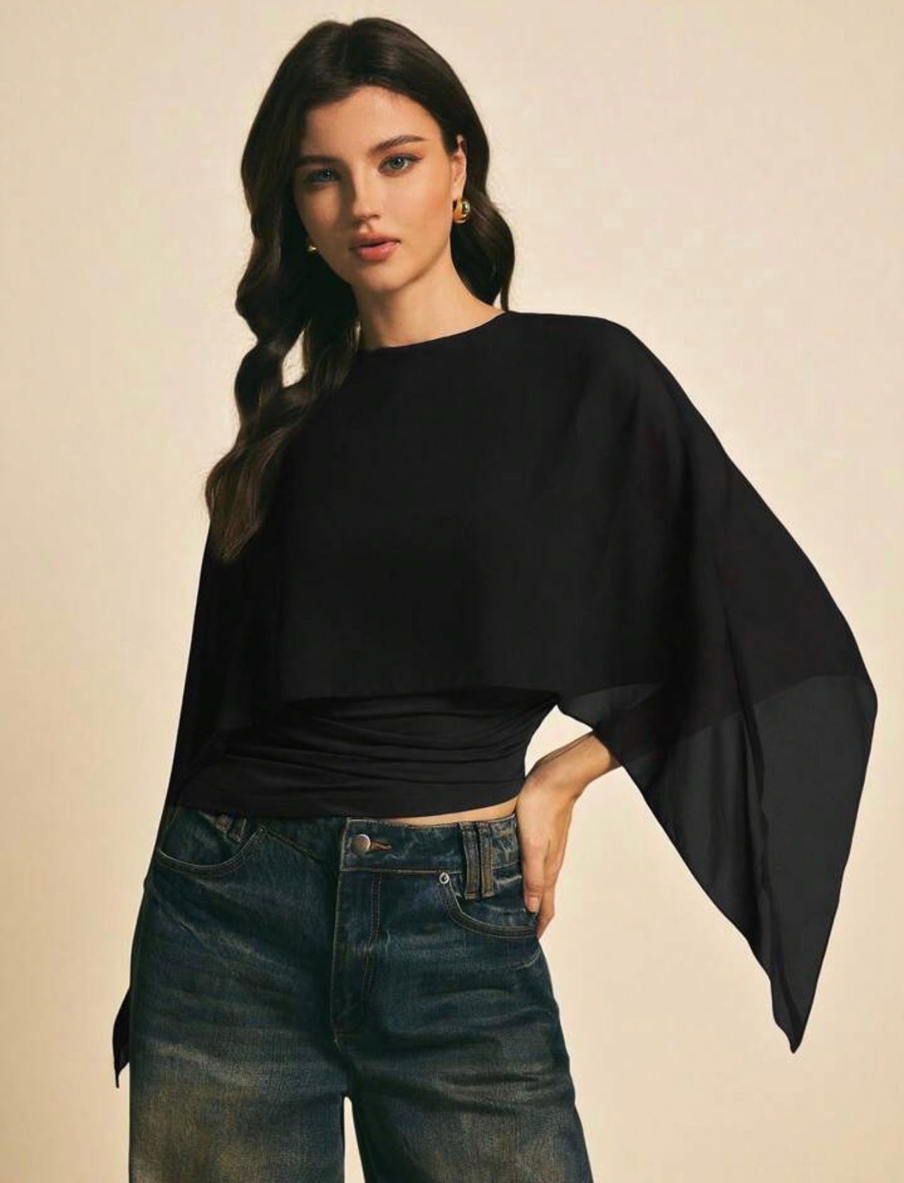 Poéselle Scarf Collar Blouse