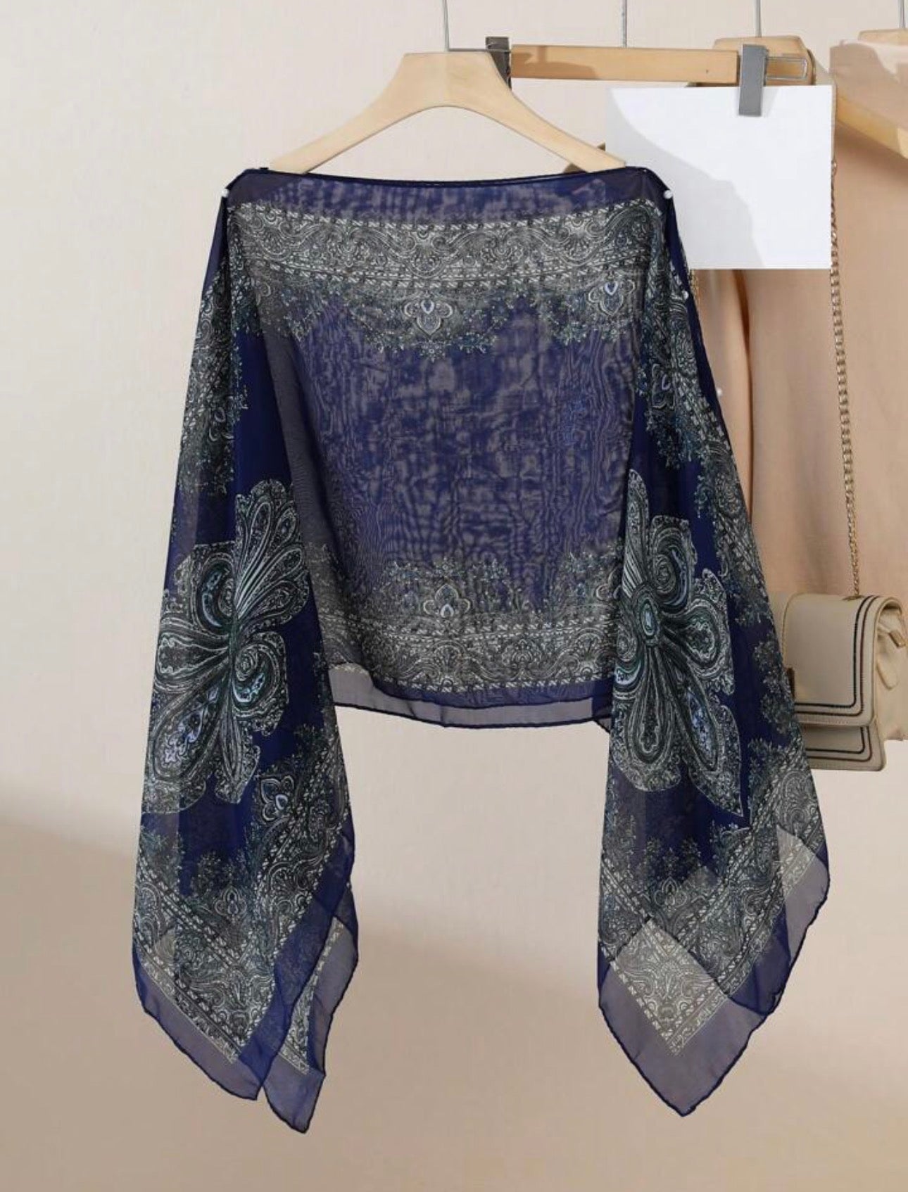 Vintage Botanical Chiffon Blouse