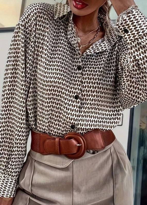 Vintage Printed Button-Up Shirt